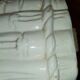Vintage Italian white ceramic bamboo style umbrella stand