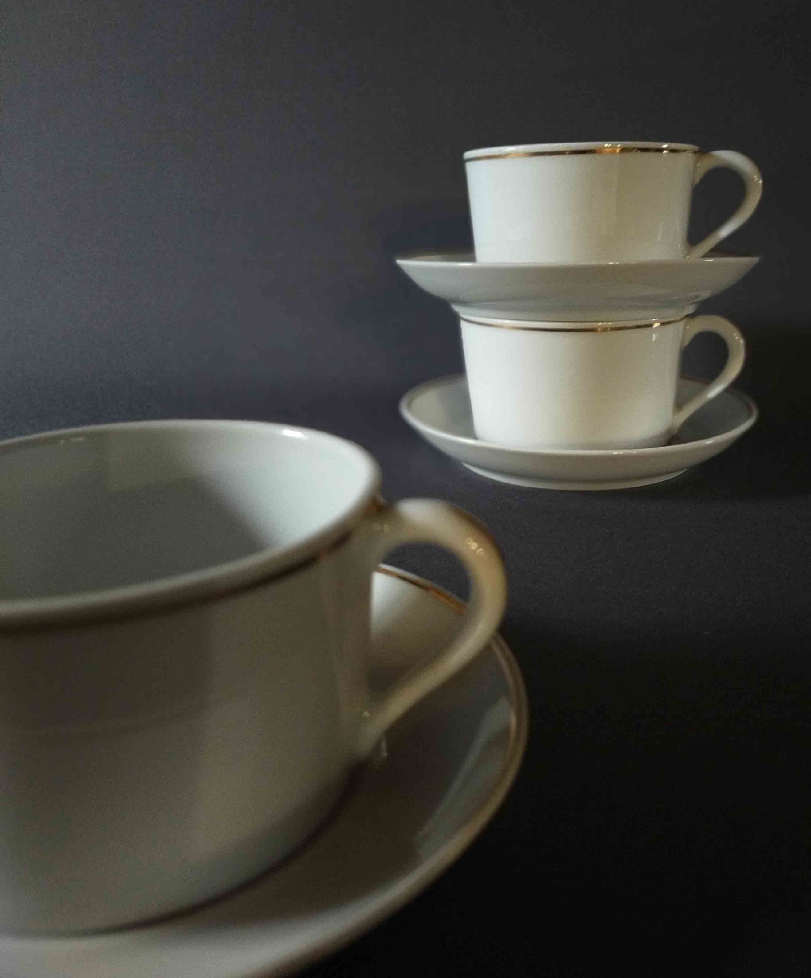 Snake porcelain cups and soups