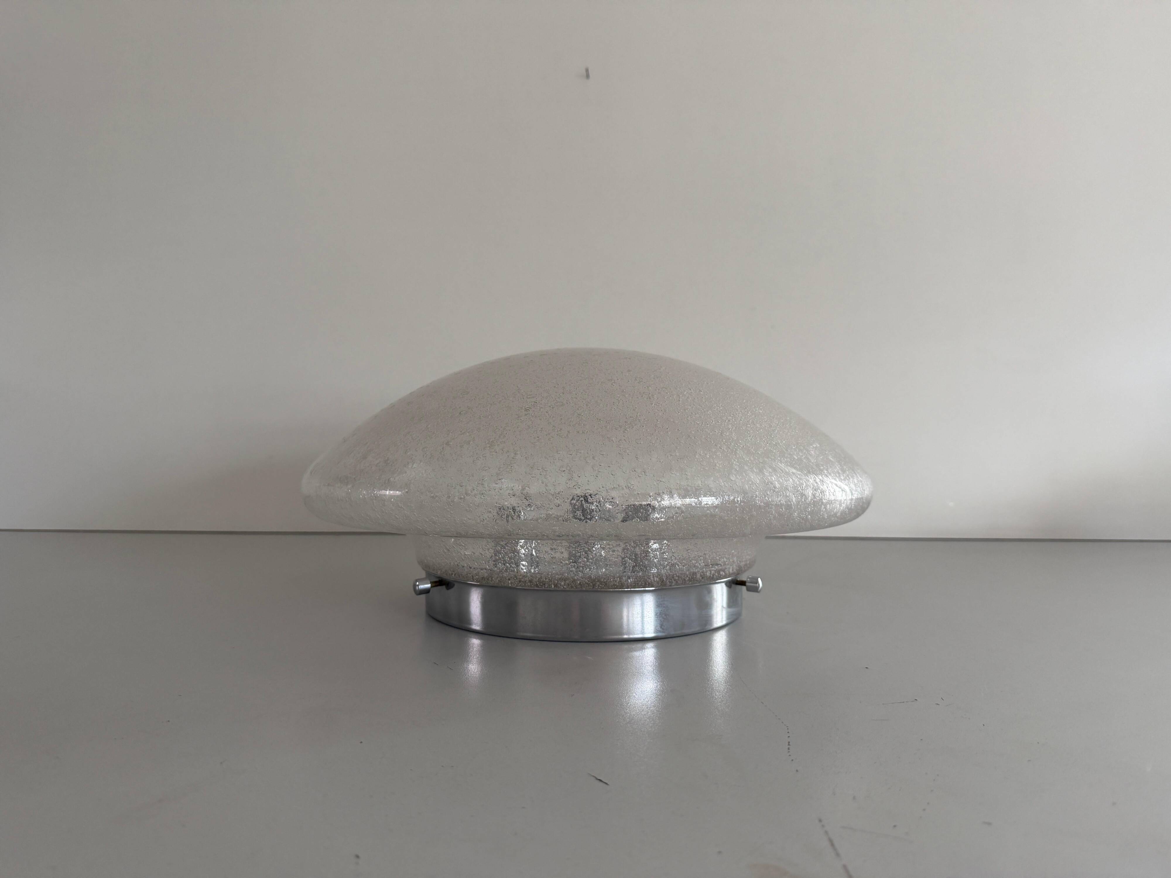 The Moderns Dome Glass Flush Mount Light by Doria, 1960s, Germany