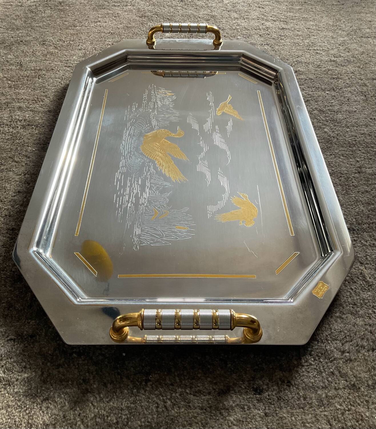Giorinox Italy vintage tray duo