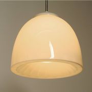 Beautiful large original Mid Century Bauhaus opal glass ceiling lamp