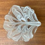 Vintage heavy floral glass bowl from Walther Glas, 1970s.