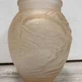 Vase en verre vintage aux poissons