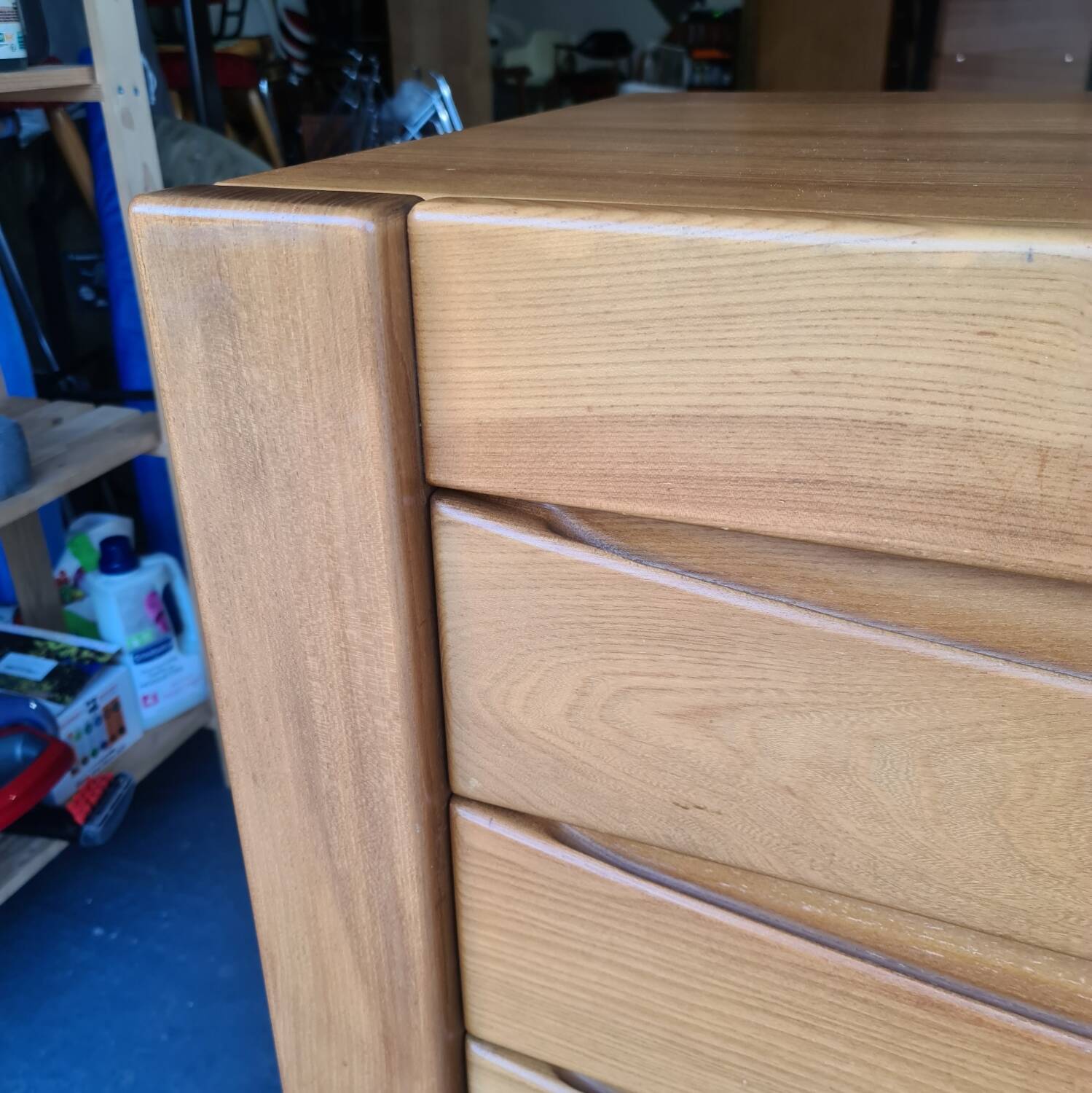 Vintage regain solid elm chest of drawers