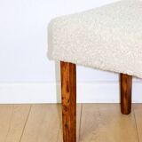 Beautiful vintage bench from the 90s - beige boucle long hair