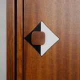 Vintage Mid-Century Danish Modern Teak Sideboard with Hand-Painted Pattern