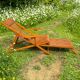 Vintage Japanese bamboo lounge chair & ottoman