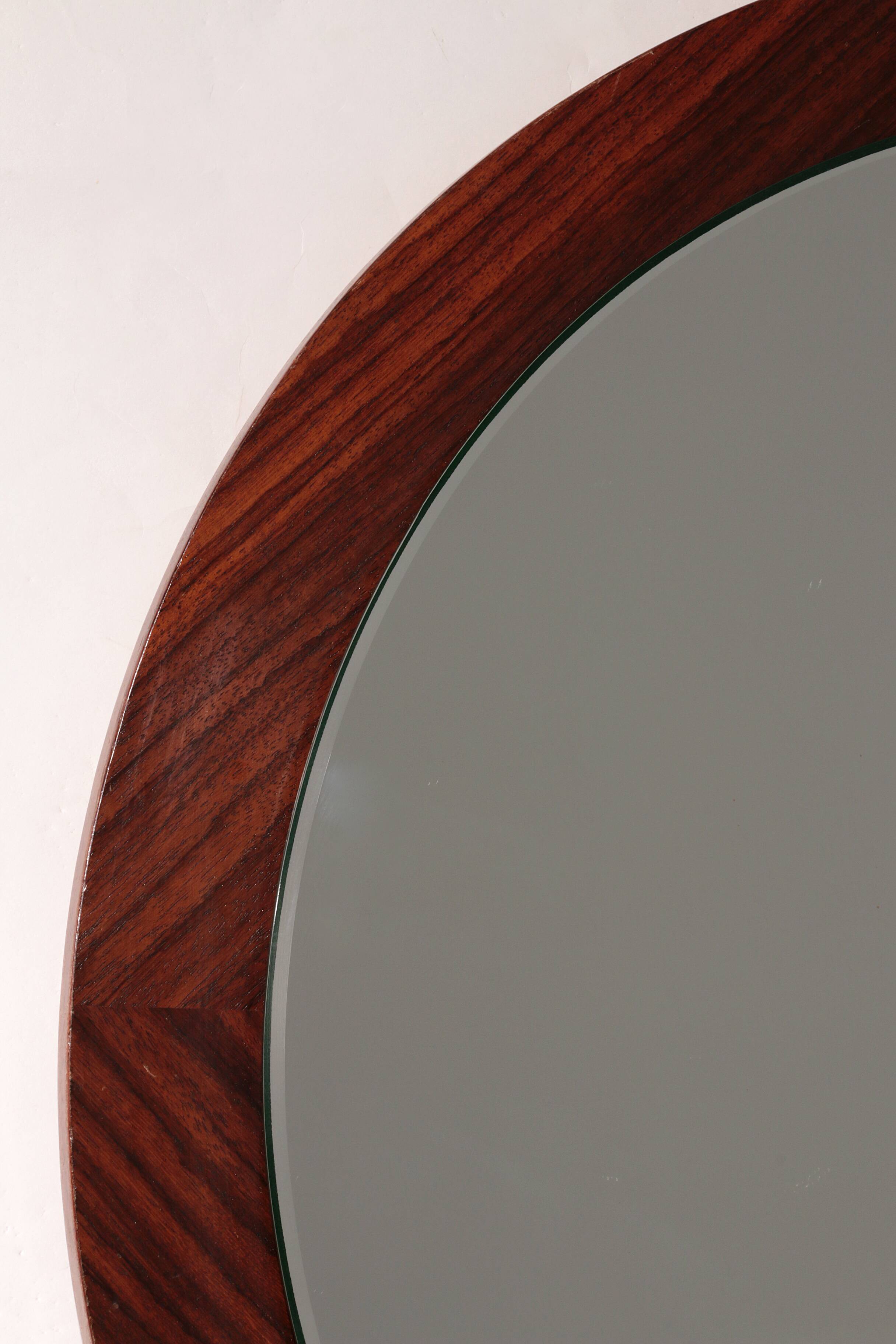 Vintage Danish Rosewood veneer Mirror 1960 Denmark
