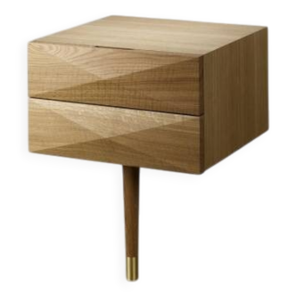 1 wooden bedside table, 1 leg & wall hook