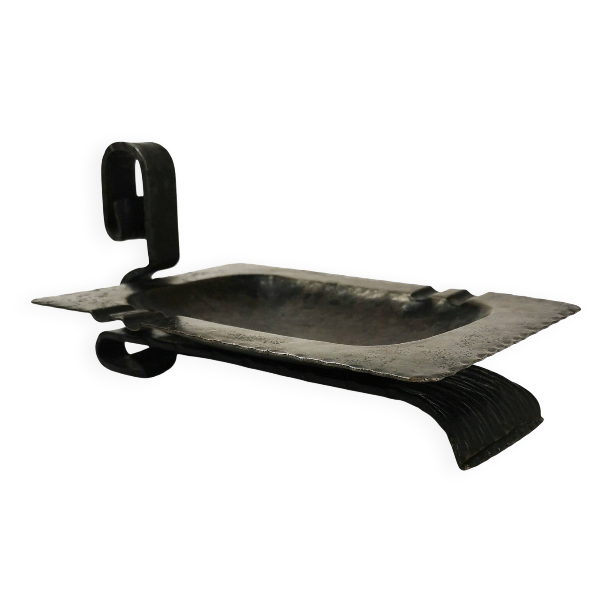 Hand-forged Brutalist-style study ashtray, Belgium, 1960s.