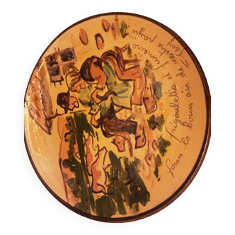 Saint laurent du pape gery pottery plate