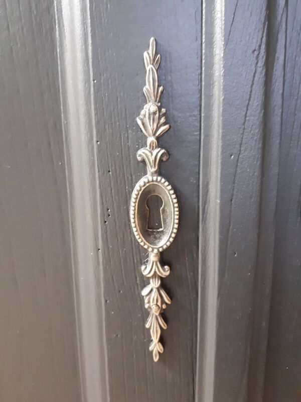 Buffet merisier et noir 2 portes 1 tiroir