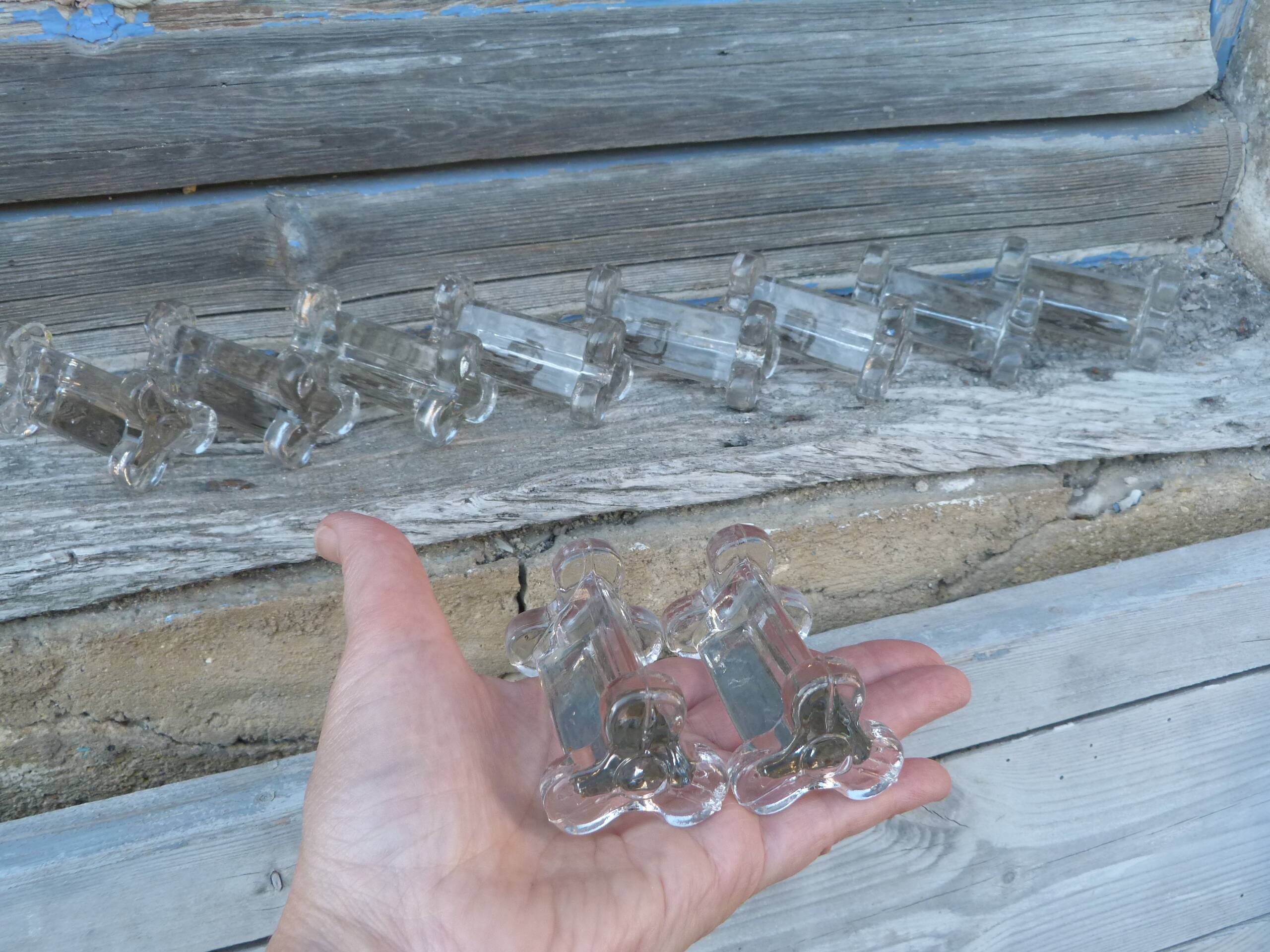 Set of 10 Baccarat crystal knife holders