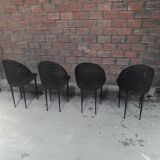 4 vintage metal chairs