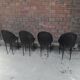 4 chaises métalliques vintage