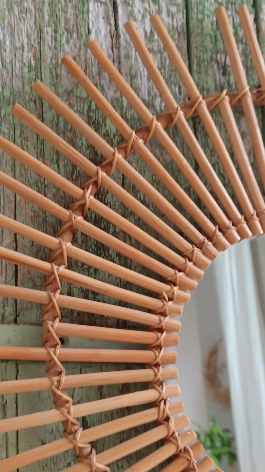 Rattan mirror