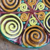 Pair of plates or dishes in Quimper earthenware, HB, René QUILLIVIC