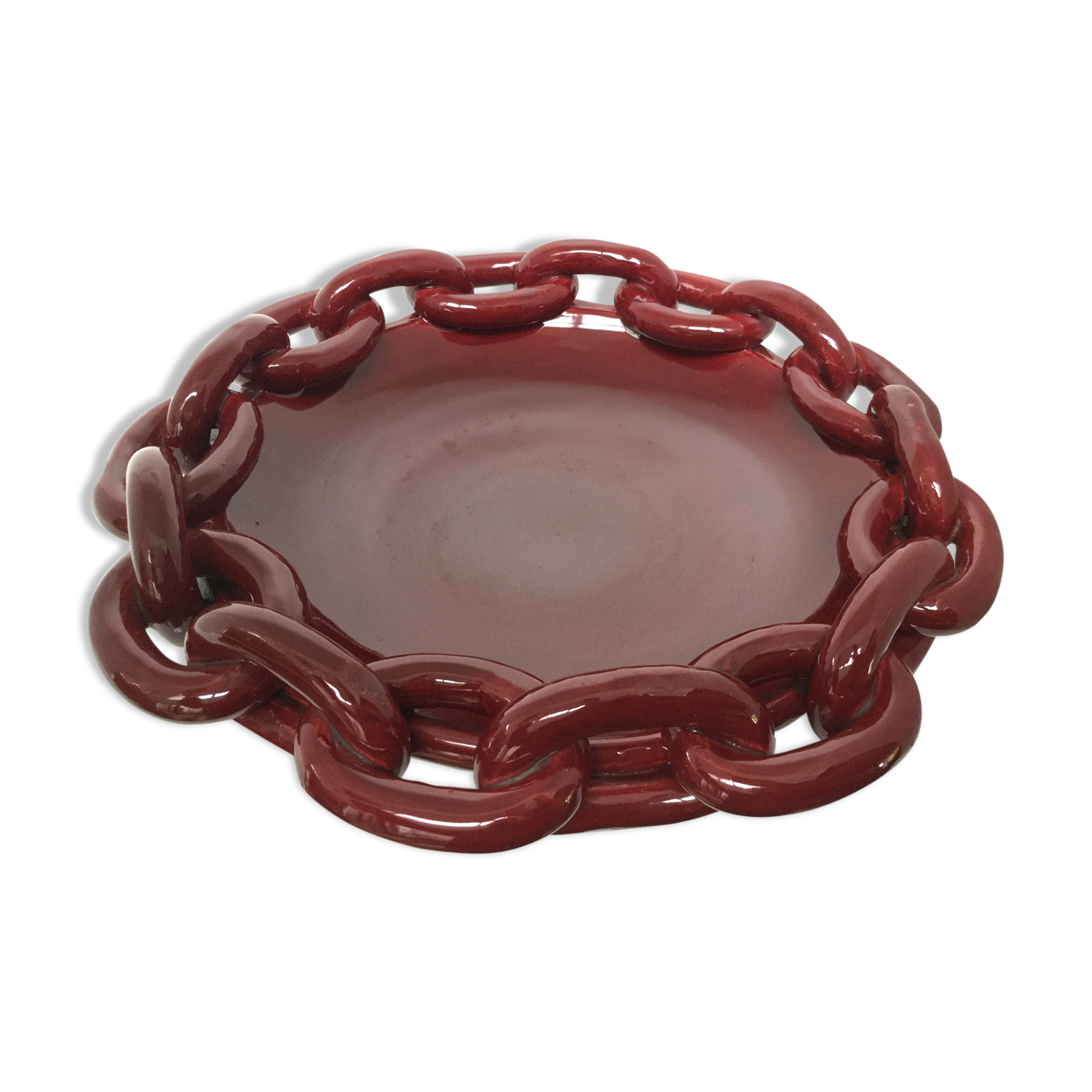 Vintage ceramic round cut from the 1950s