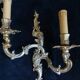 4 splendid wall sconces candle holders bronze Louis XVI XV style