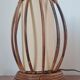 Rattan and bamboo table lamp by Louis Sognot 1960