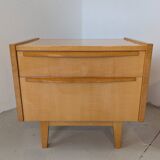 Pair of bedside tables in light wood