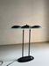 Postmodern black metal glass ceiling lamp | 1990s