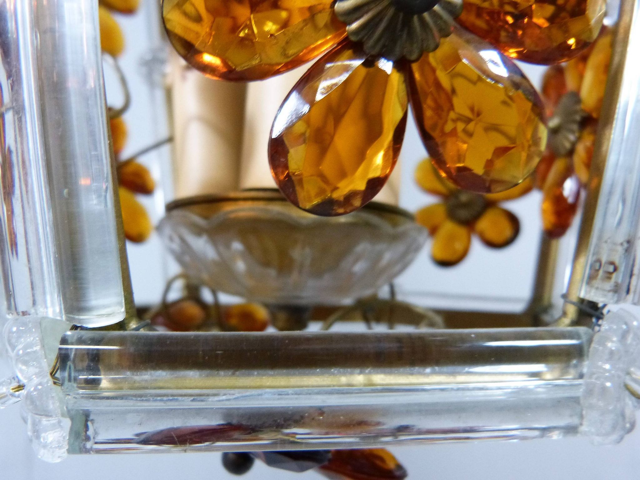 Suspension en verre en forme de fleur, années 1950-60