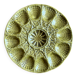 Plat à huîtres vintage - verte