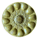 Vintage green ceramic oyster dish - Sarreguemines