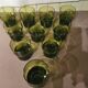 Set of 10 stackable vintage glasses
