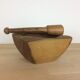 Mortier et pilon en bois d'olivier