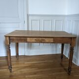 Farm table with turned legs