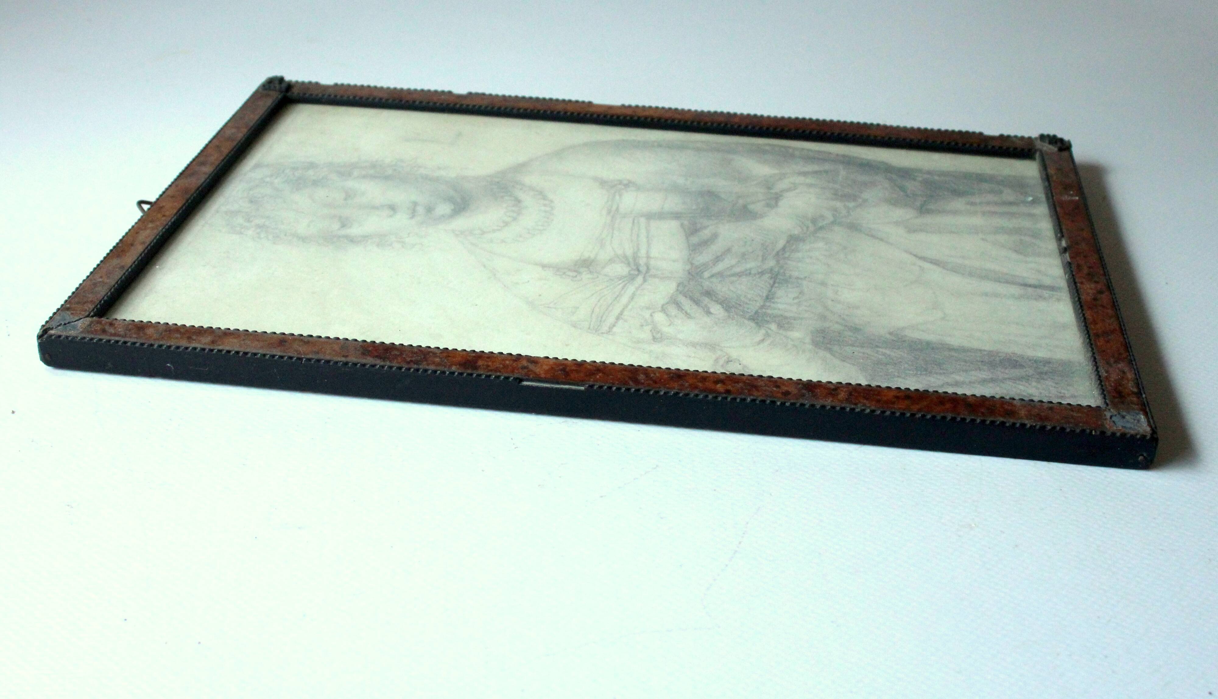 Dessin au crayon romantique antique