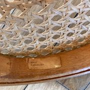 Baumann bistro chair in bent wood and blond wood canning 40s-50s