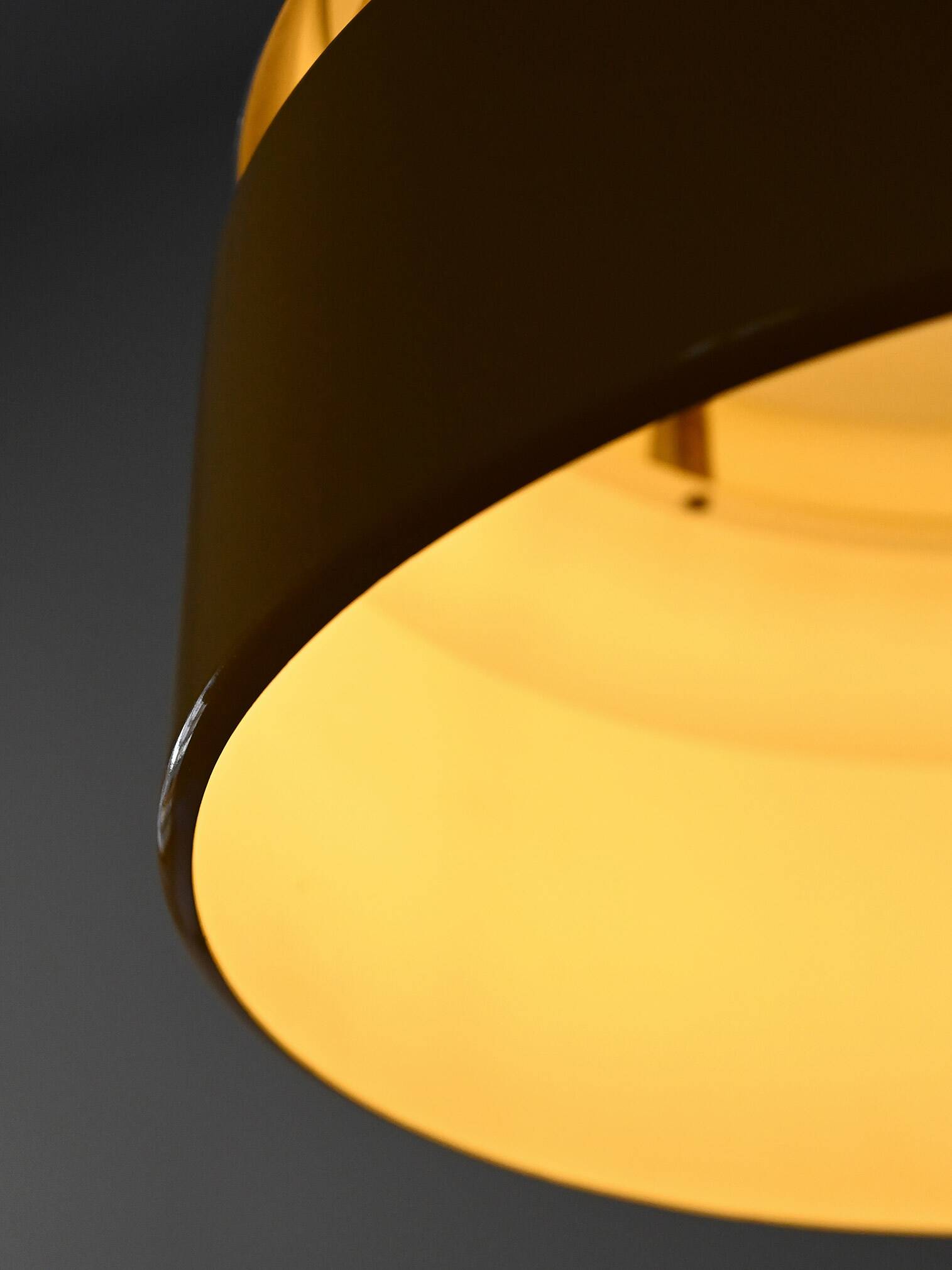 Scandinavian yellow pendant lamp, 1960s/1970s