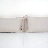 Ikat Lumbar Pillow Cover - Set of Two Colorful Silk Ikat Velvet Pillowcase - Handwoven Cushion Cover