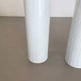 Set of 2 Abstract Op Art Vase Tapio Wirkkala Rosenthal Studio Line Germany 1980s