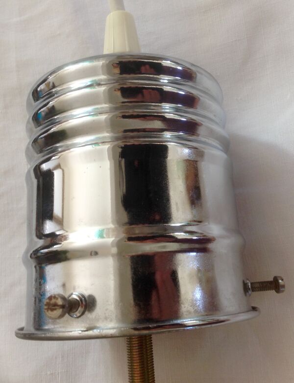 Suspension ampoule en verre bullé des années 70
