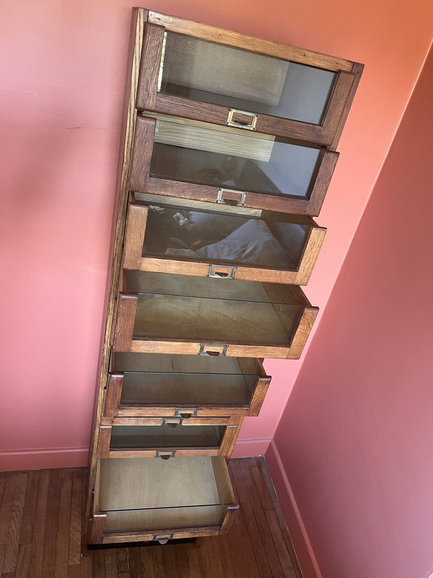 Old haberdashery furniture, workshop furniture.