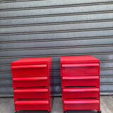 Paire de caissons Kartell 4 tiroirs Design Simon Fussell Années 1970/8