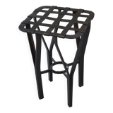 Tabouret fer forgé et métal tressé France 1950's