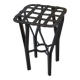 Wrought iron and woven metal stool, France, 1950s