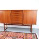 Teak high sideboard in vintage style from the 60s-70s, Vamo style, 60s-70s.