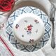 Mismatched antique earthenware dinner plates
