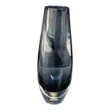 Scandinavian vintage grey glass vase