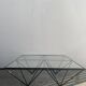 Alanda style square black metal coffee table