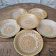 Set of 6 deep plates in stoneware Niderviller model Fauve from the 1960s.