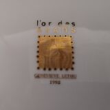 Geneviève Lethu, 1998 - 12 dessert plates, "L'or des Akans" model