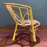 Fauteuil poupée en rotin