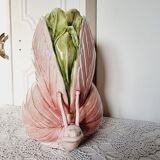 Vase papillon en céramique vernissée italienne